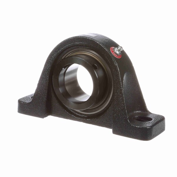 Mounted Cast Iron Two Bolt Low Base Pillow Block Ball Bearing - 52100 Bearing Steel - Eccentric Lock